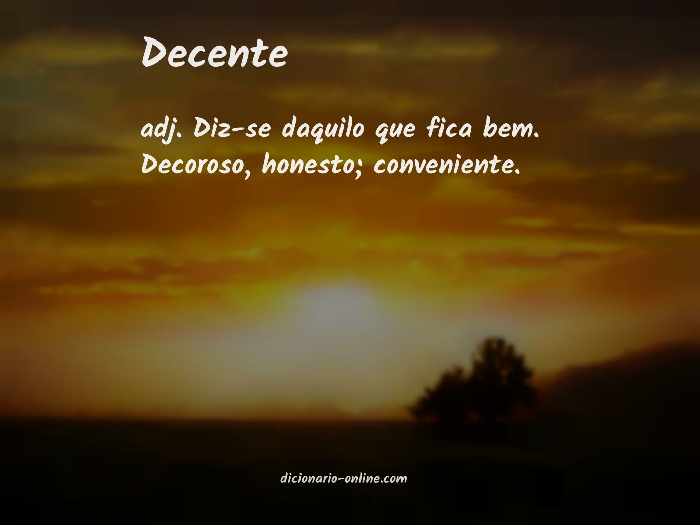 Significado de decente