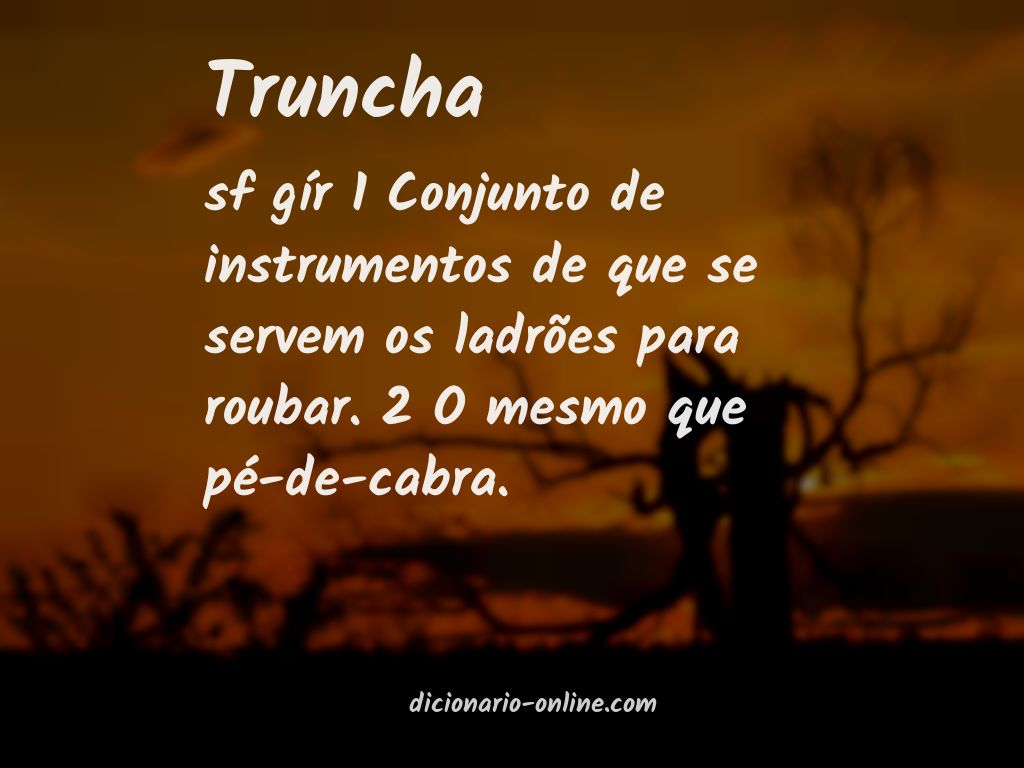 Significado de truncha