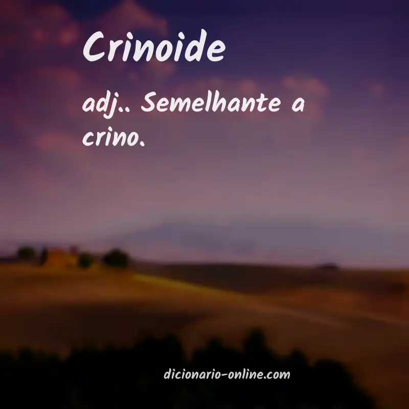Significado de crinoide