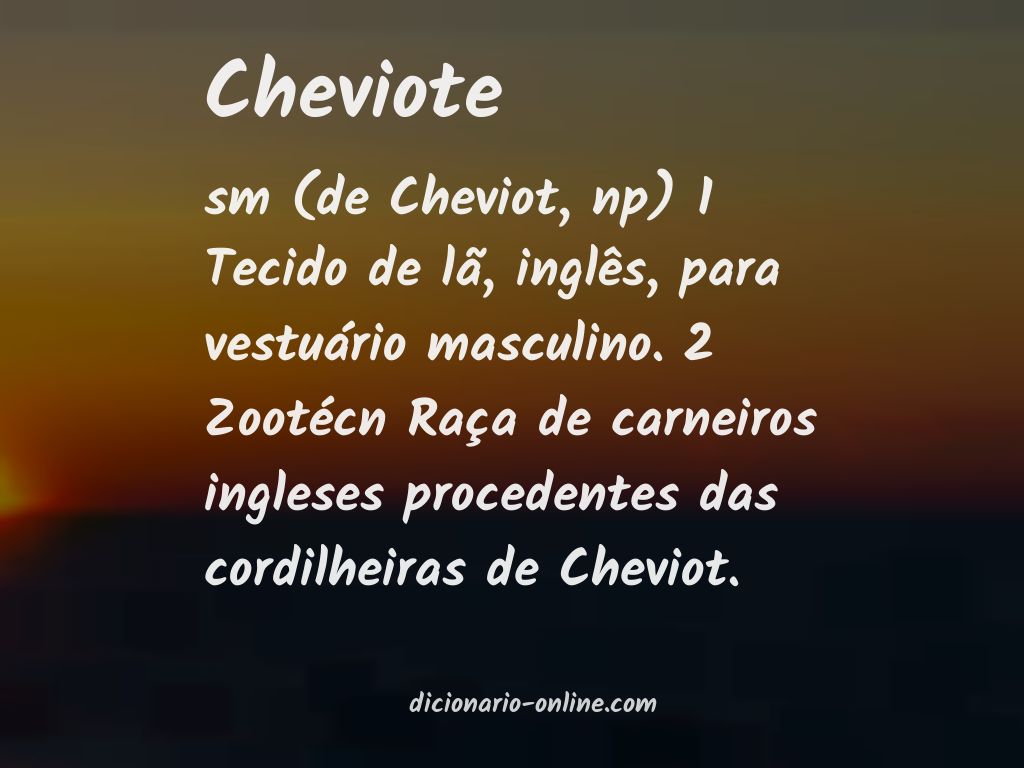 Significado de cheviote