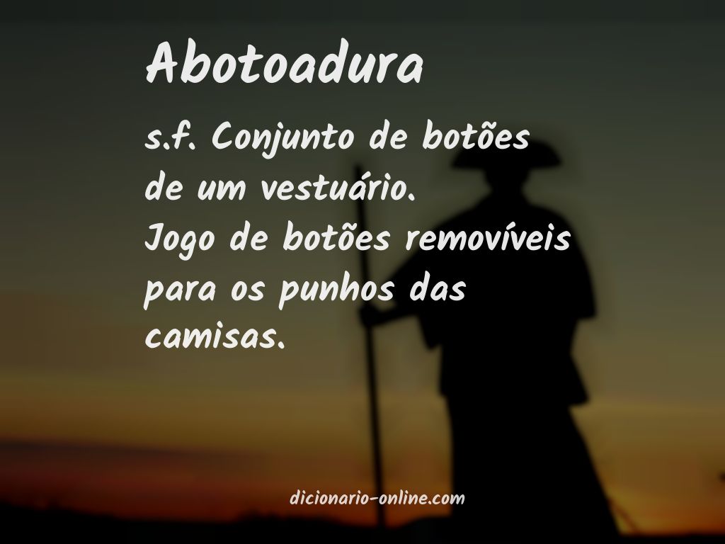 Significado de abotoadura