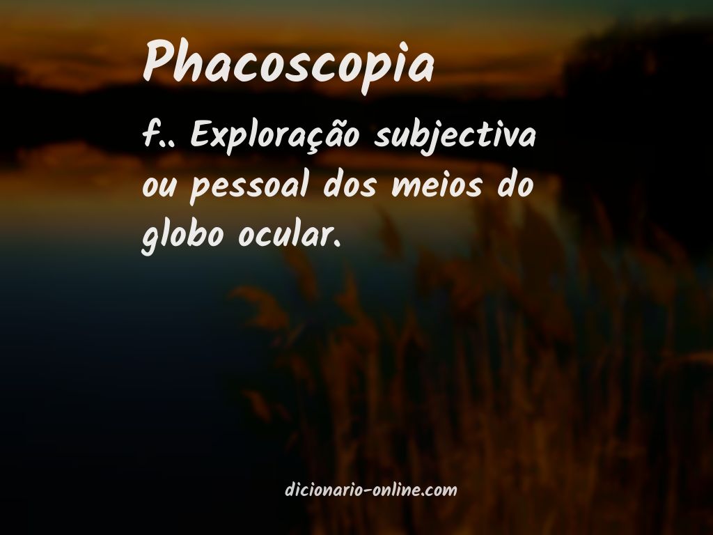 Significado de phacoscopia