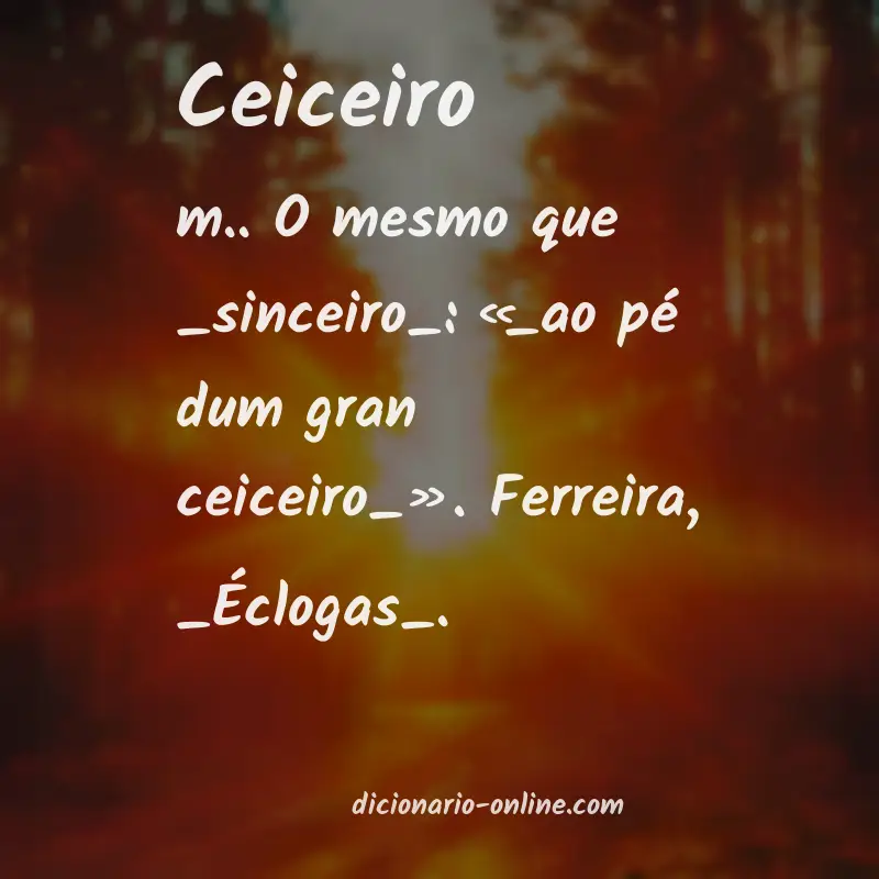 Significado de ceiceiro