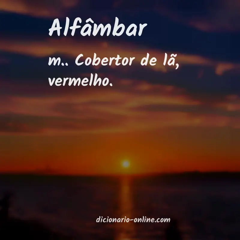 Significado de alfâmbar