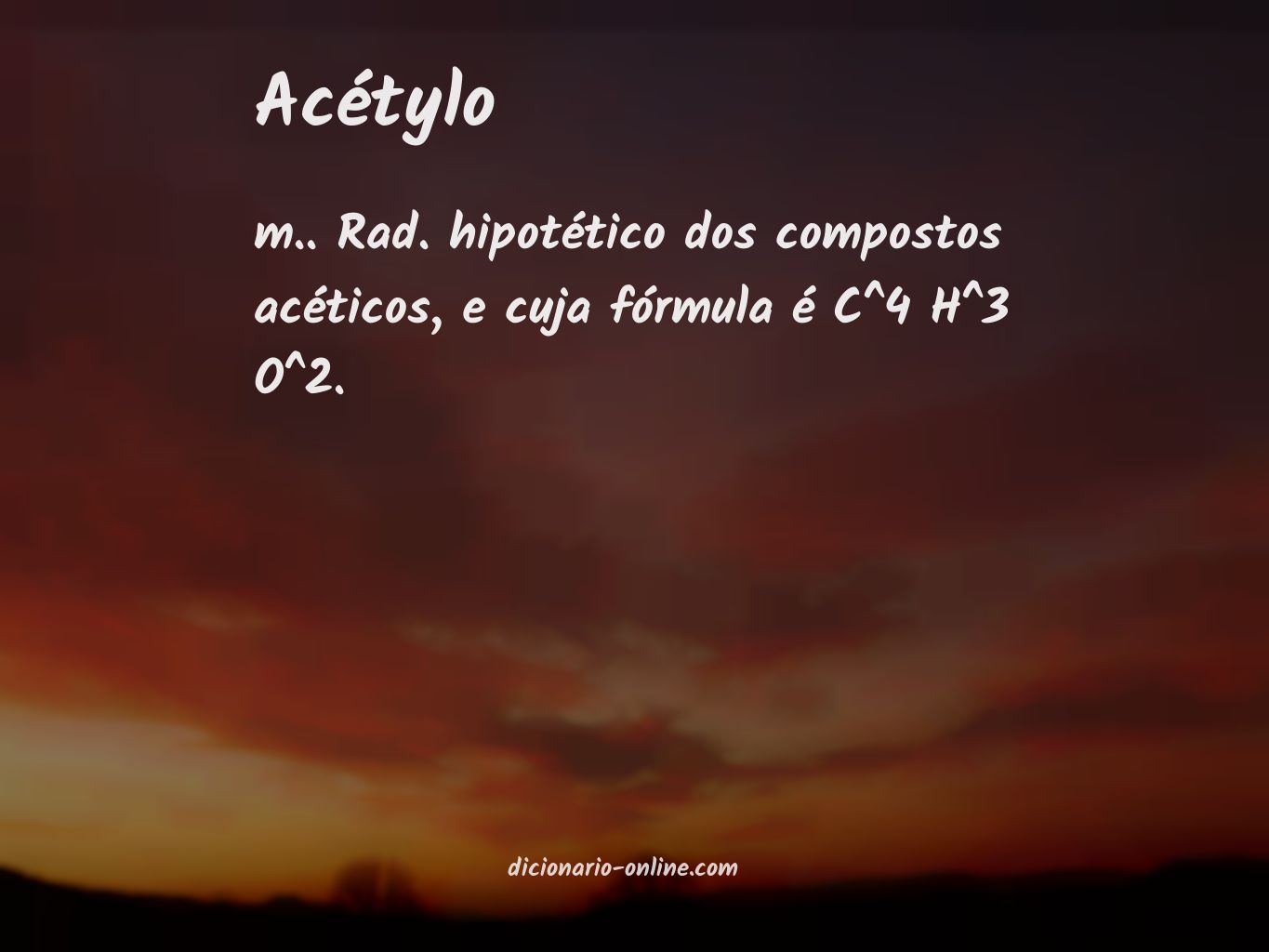 Significado de acétylo