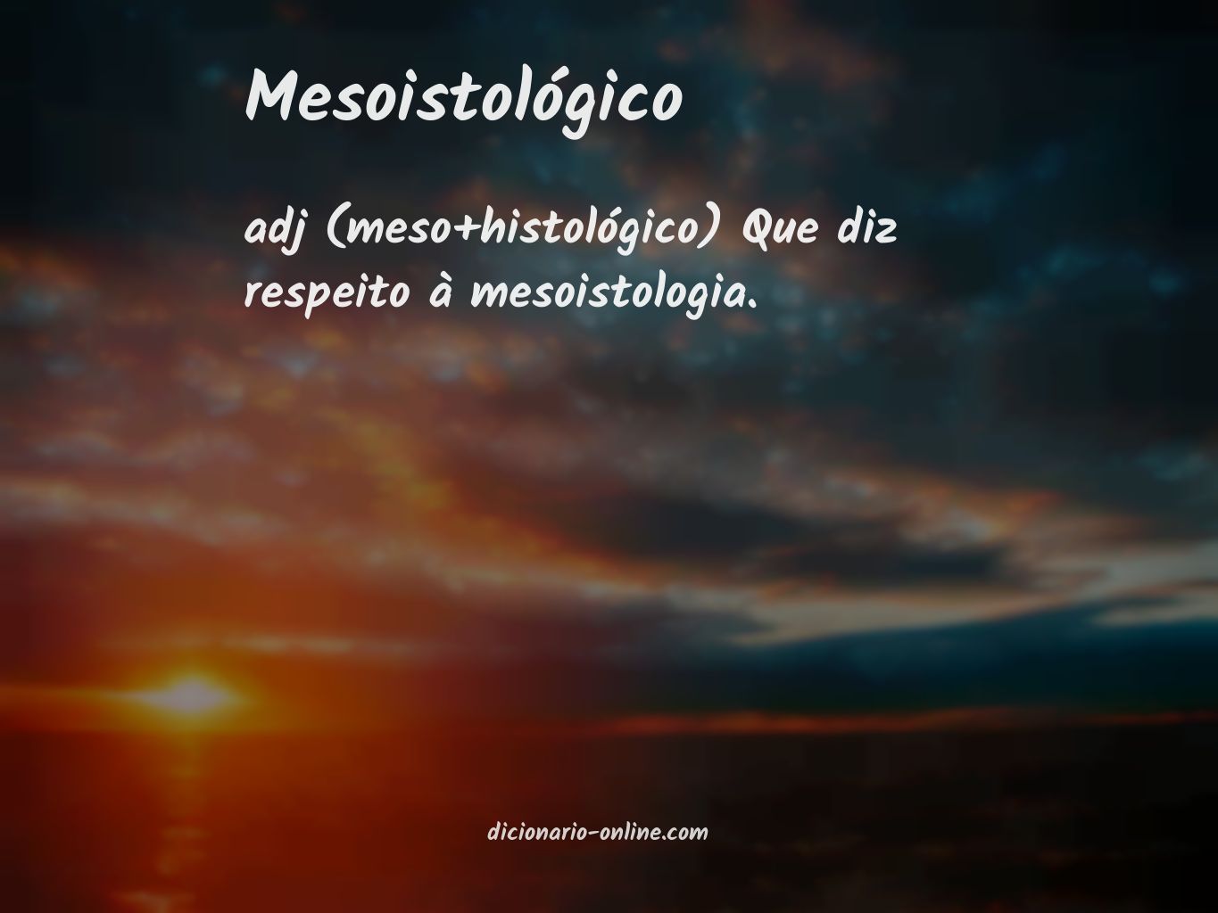 Significado de mesoistológico