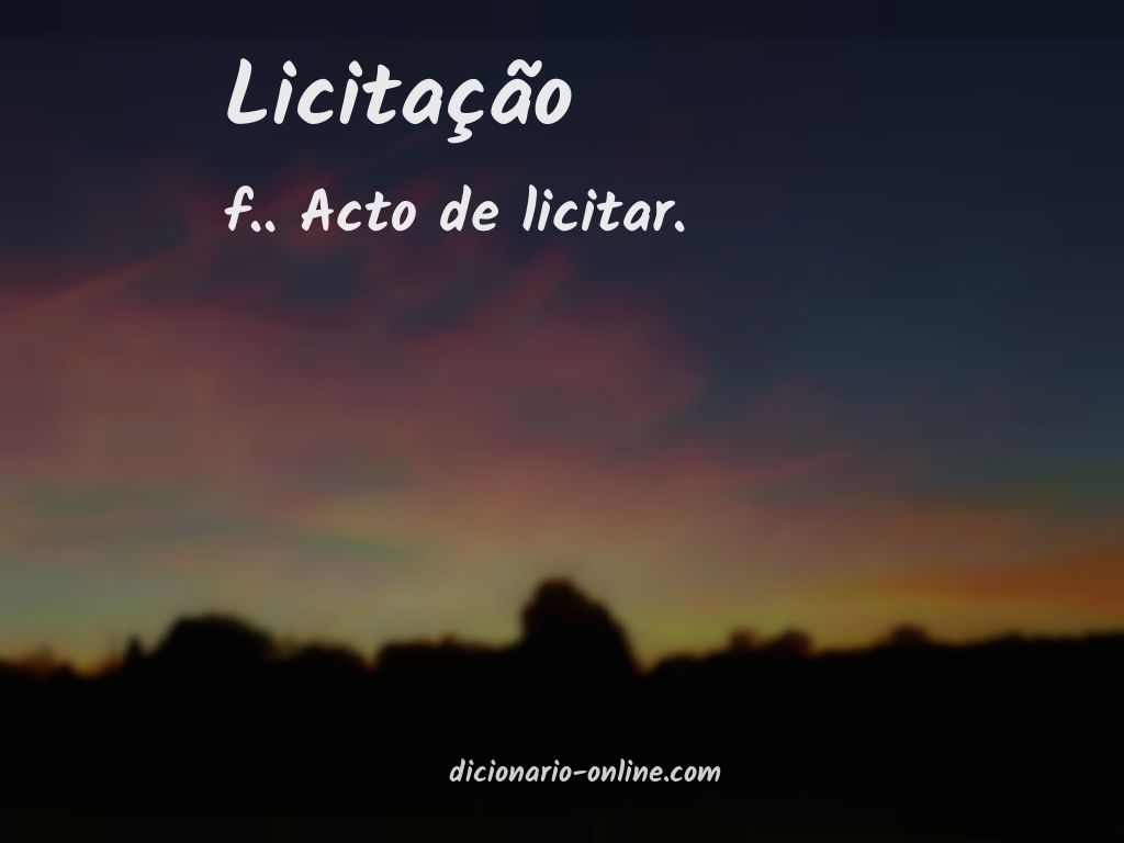 Significado de licitação