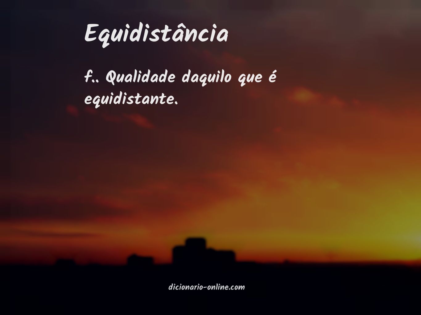 Significado de equidistância