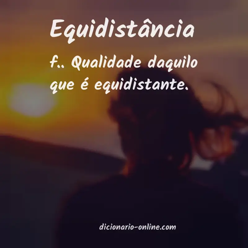 Significado de equidistância