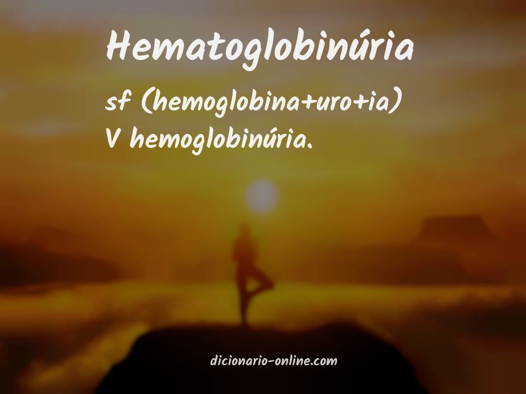 Significado de hematoglobinúria