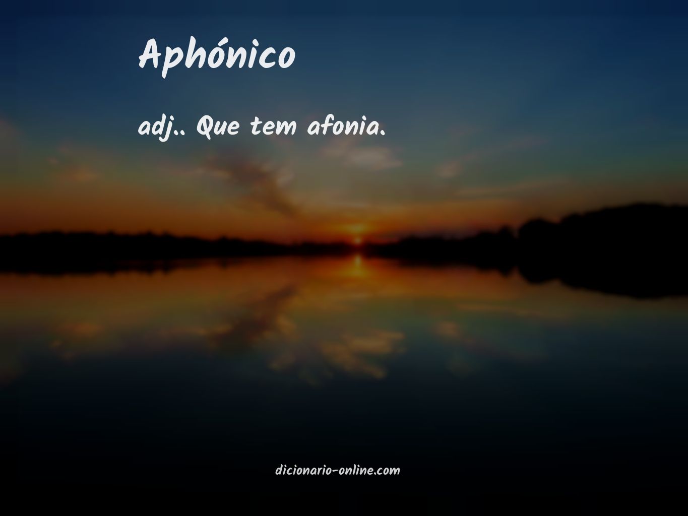 Significado de aphónico