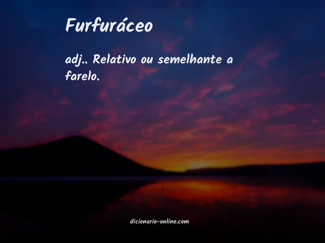 Significado de furfuráceo