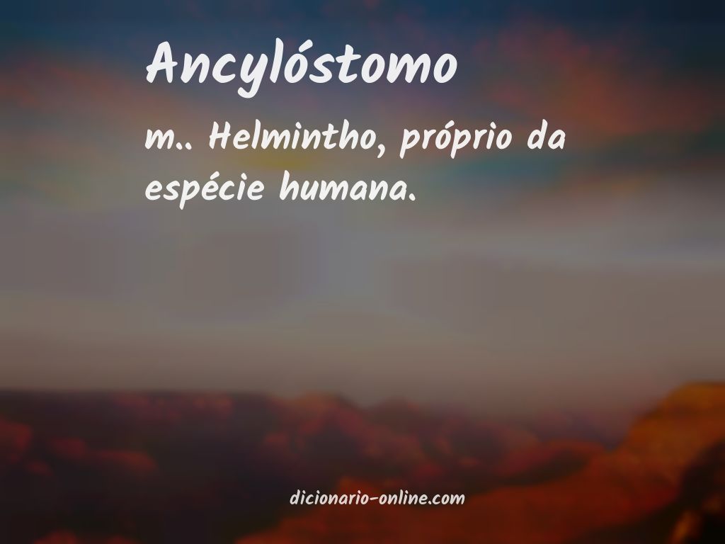 Significado de ancylóstomo