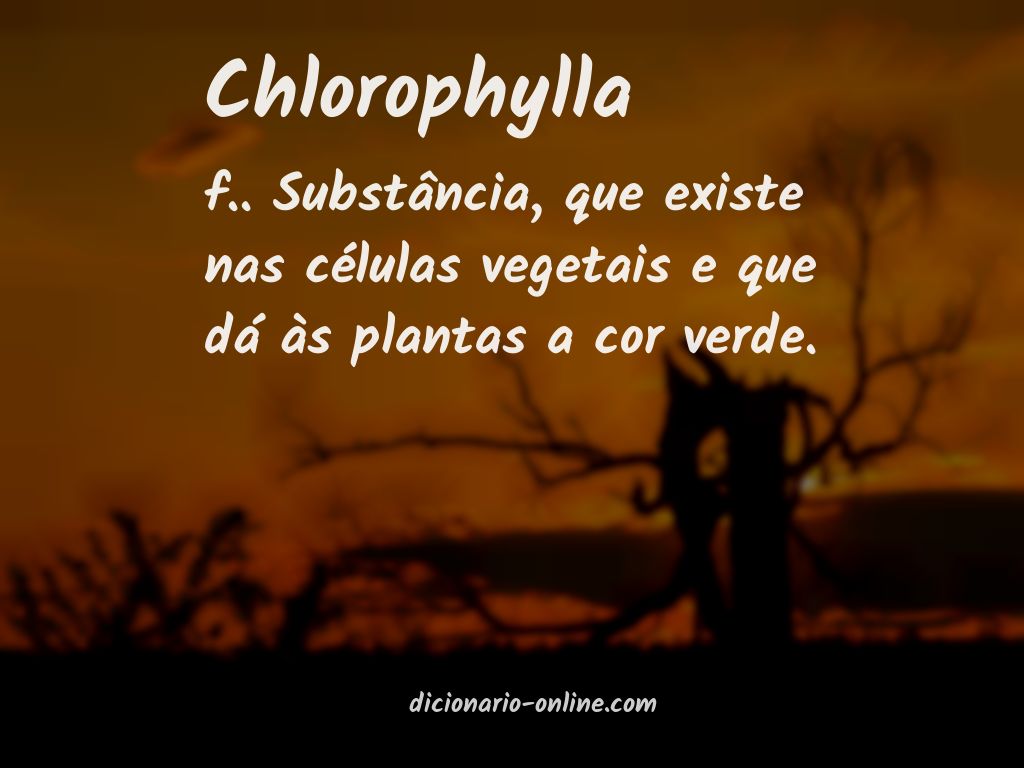 Significado de chlorophylla