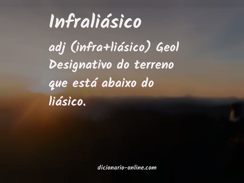 Significado de infraliásico