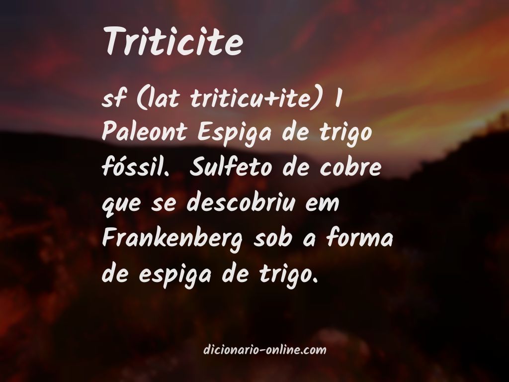 Significado de triticite