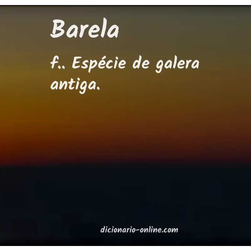 Significado de barela