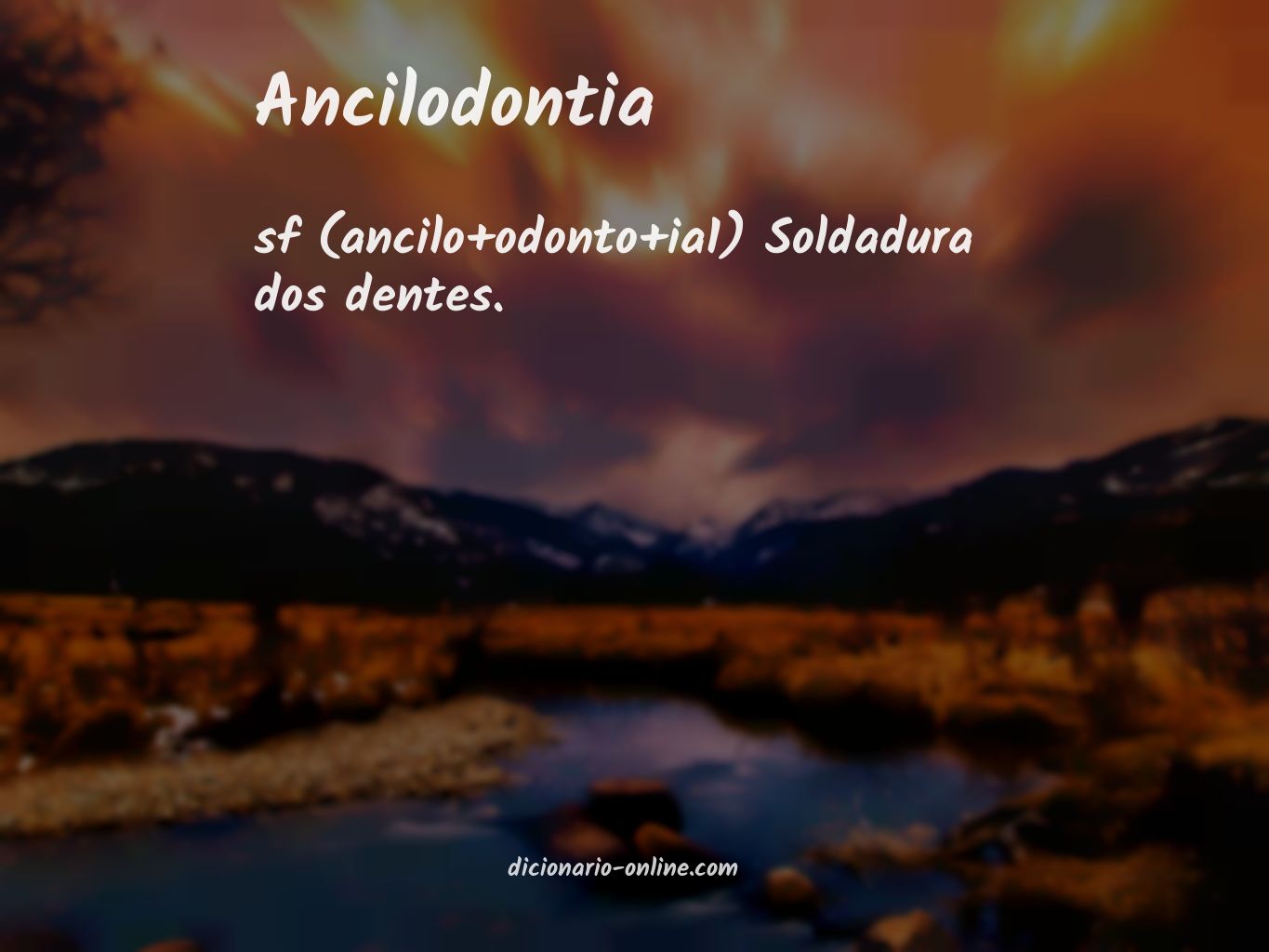 Significado de ancilodontia