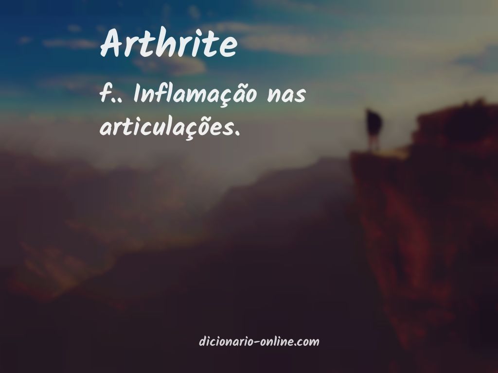 Significado de arthrite
