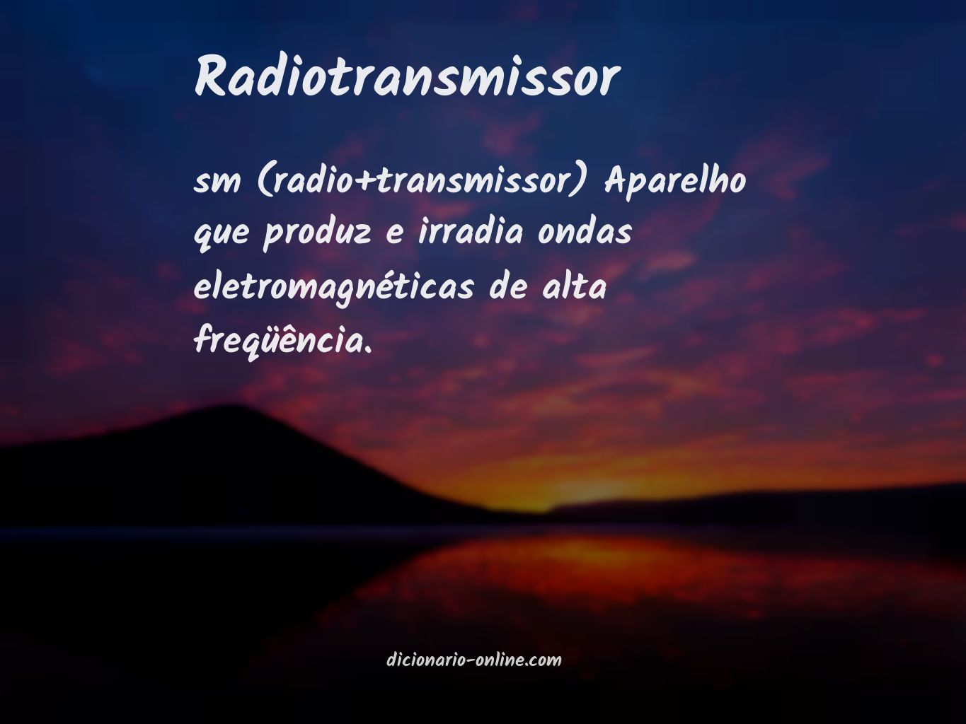 Significado de radiotransmissor