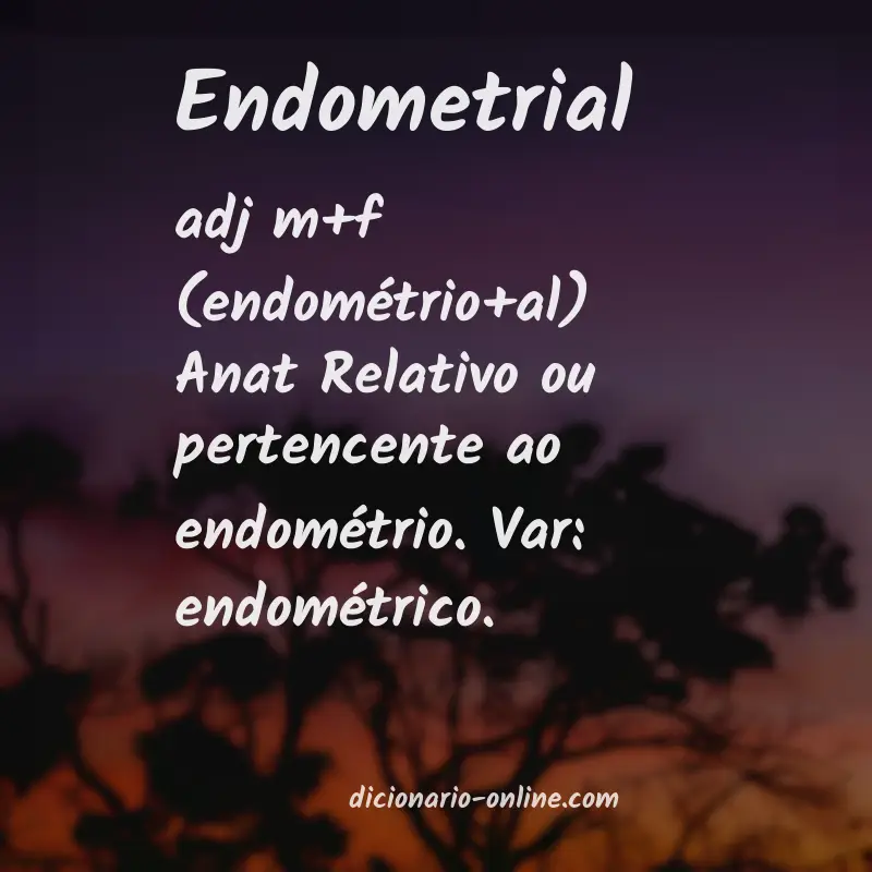 Significado de endometrial