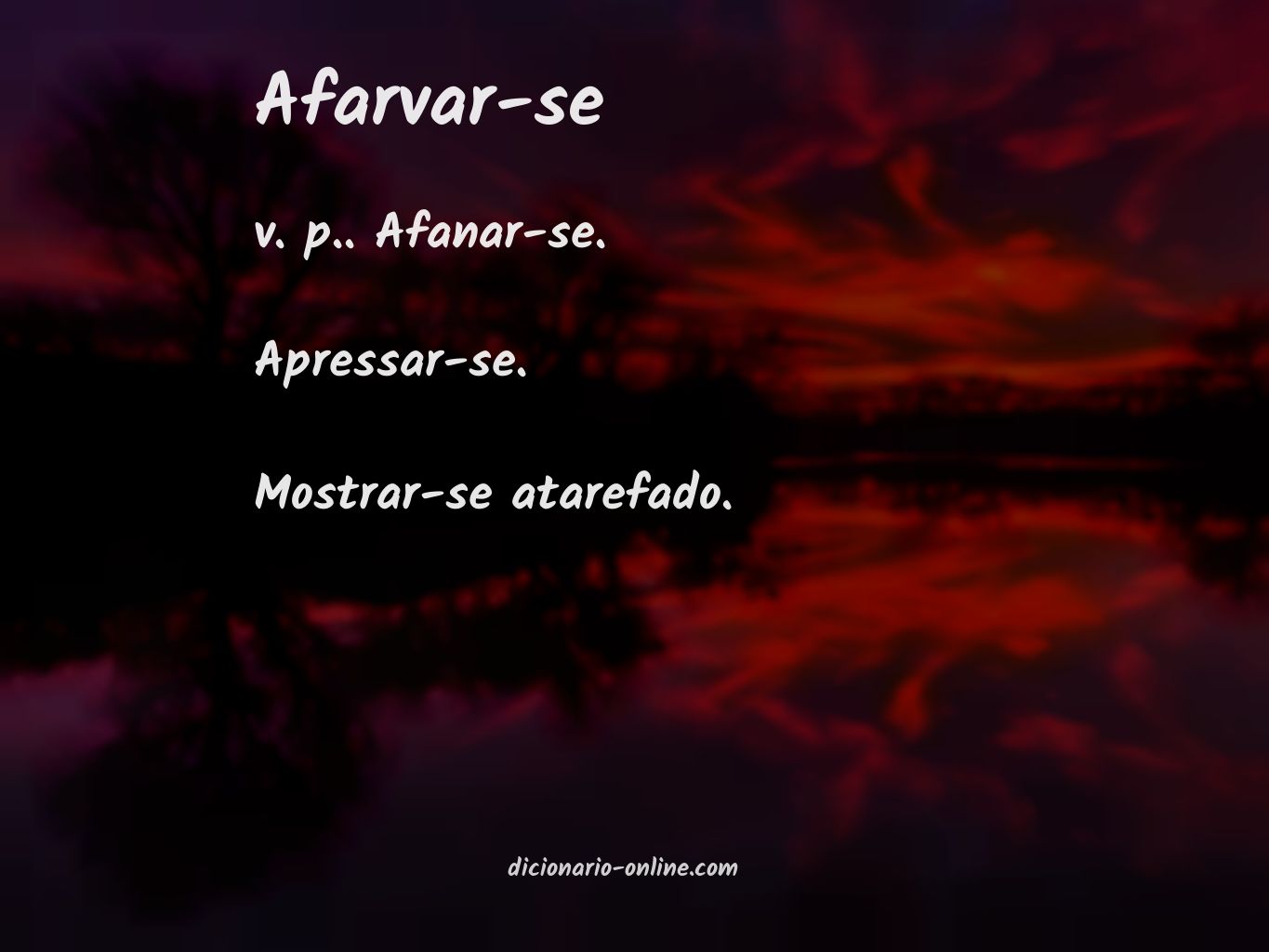 Significado de afarvar-se