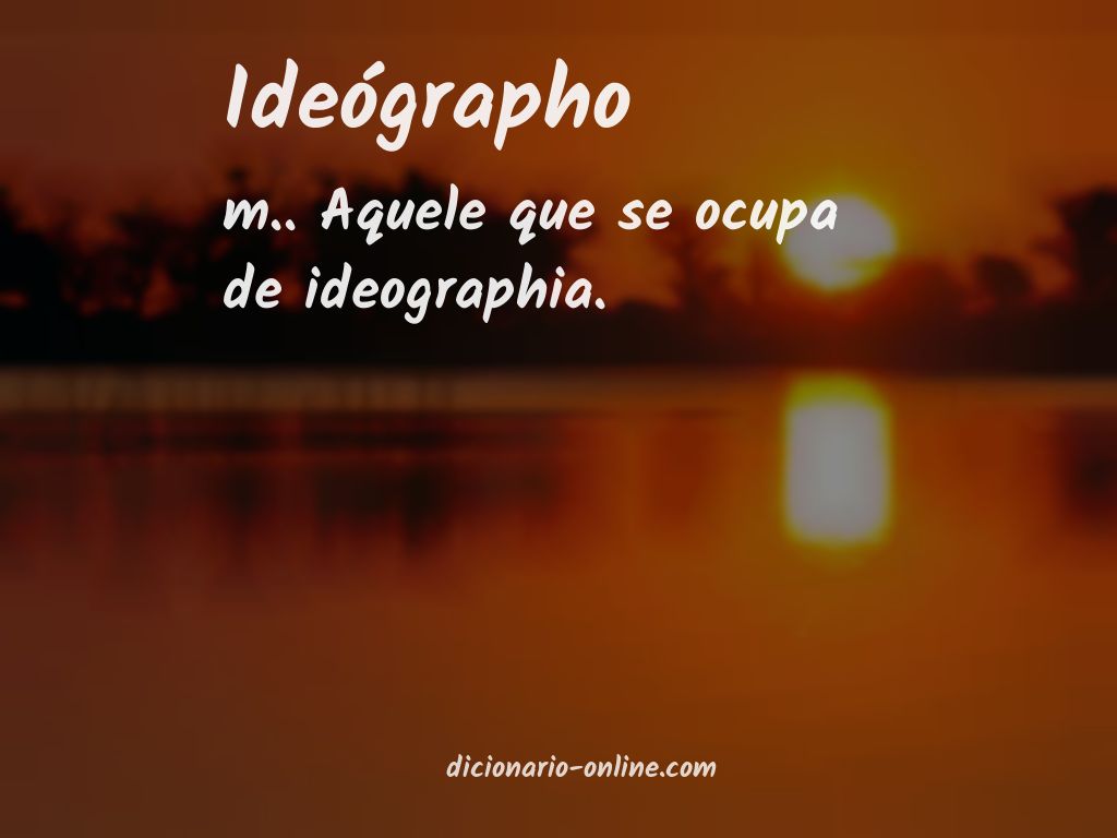 Significado de ideógrapho