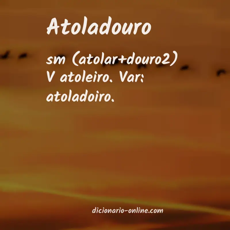 Significado de atoladouro