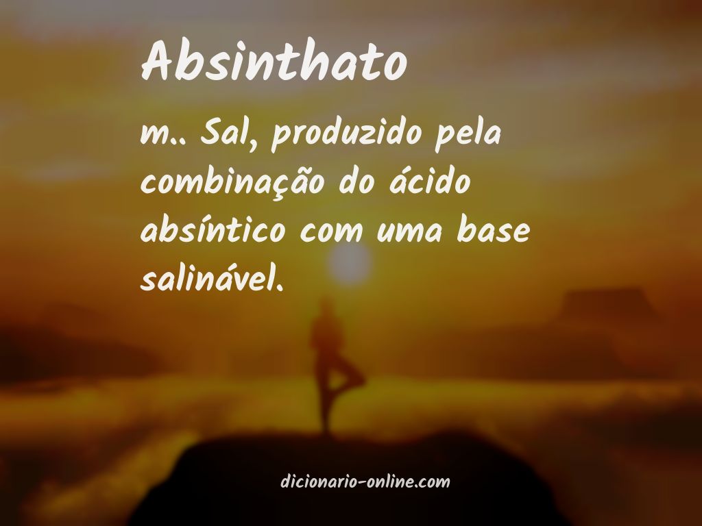 Significado de absinthato