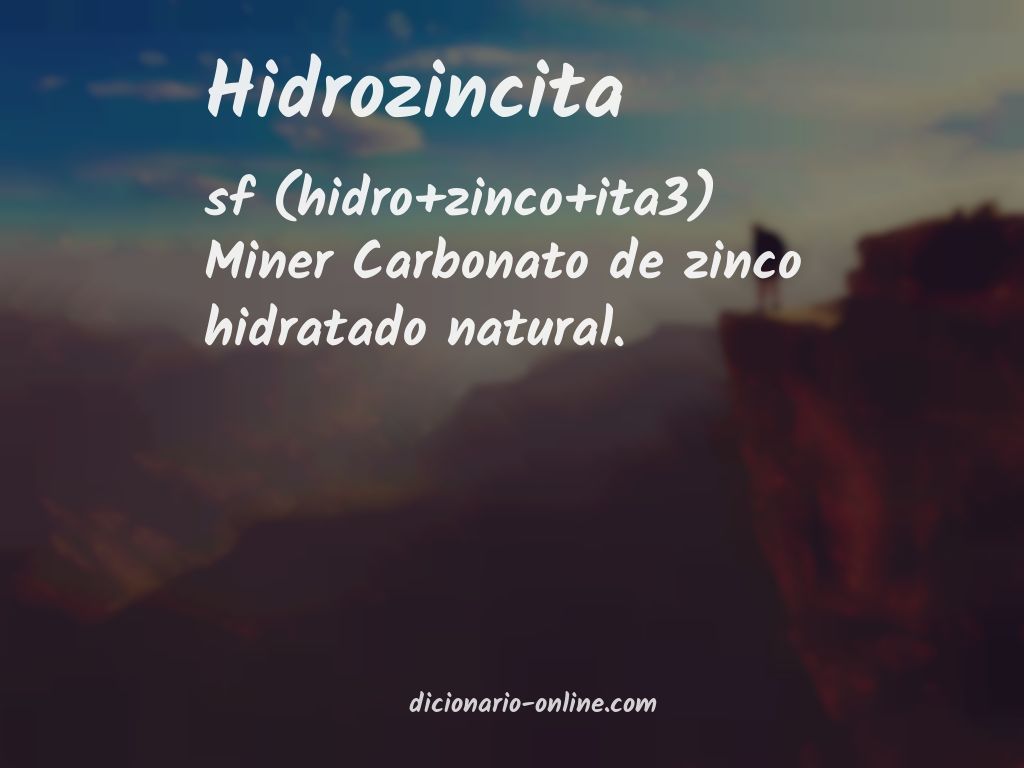 Significado de hidrozincita