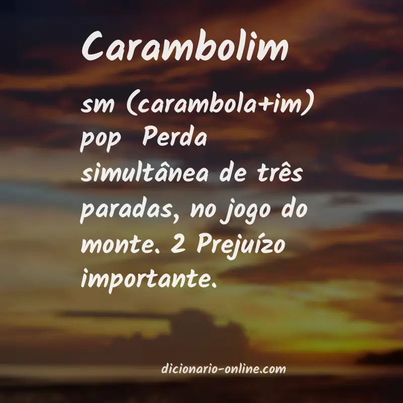 Significado de carambolim