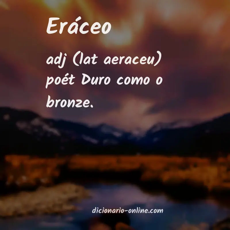Significado de eráceo