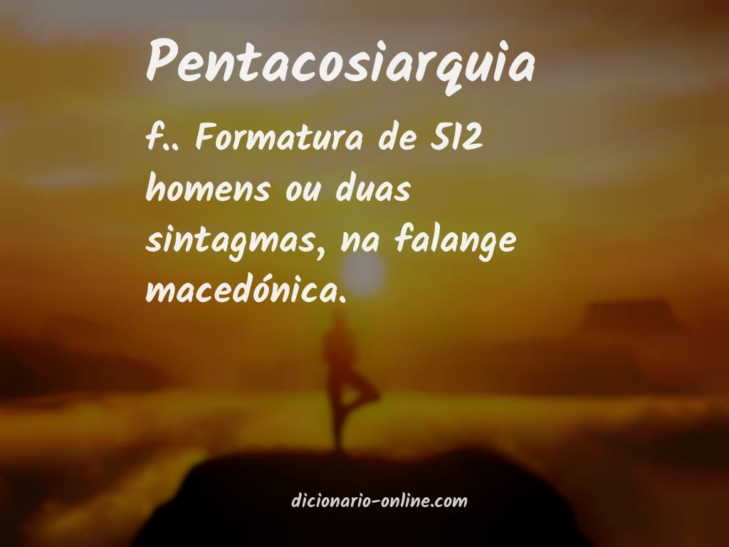 Significado de pentacosiarquia