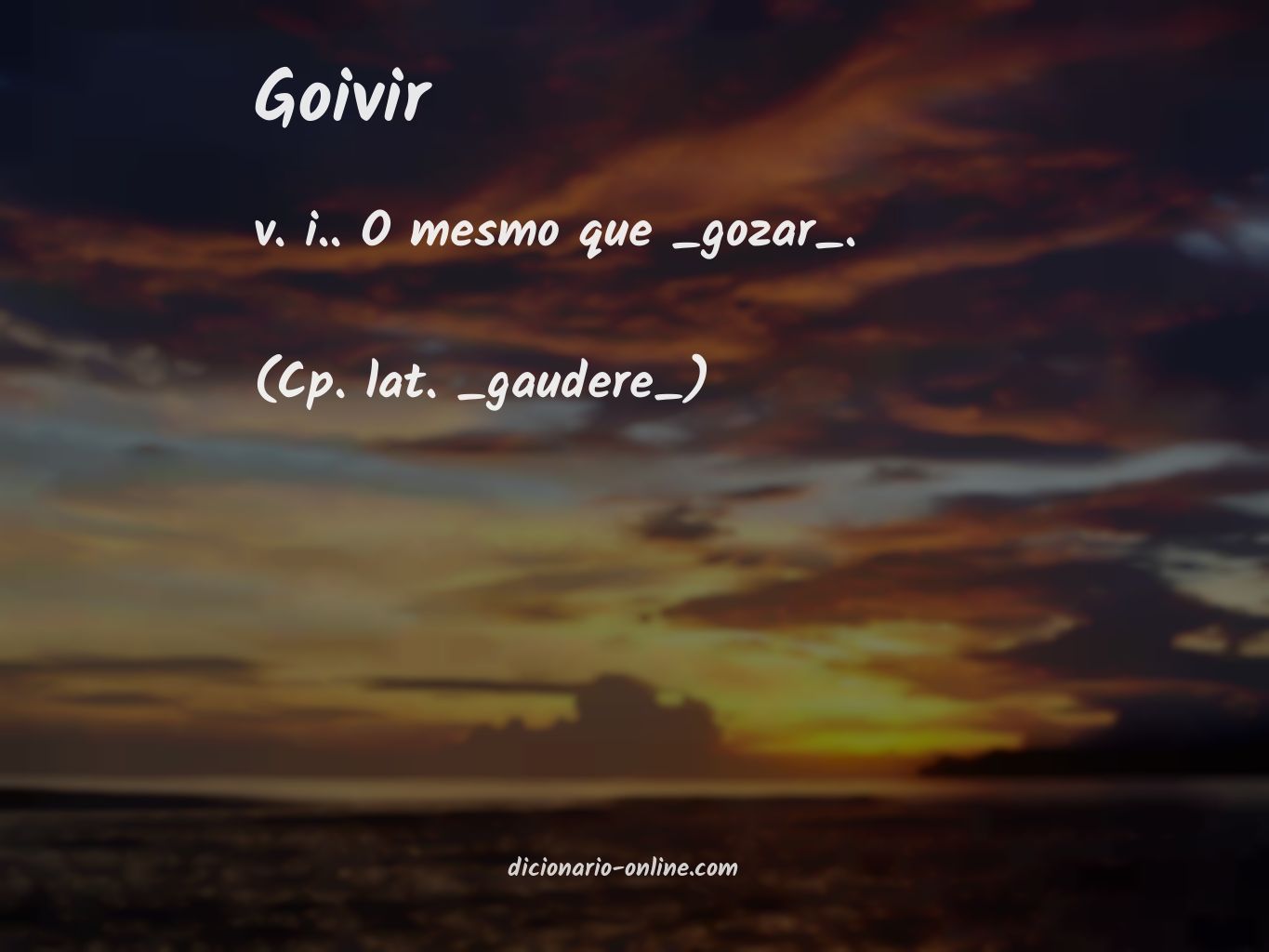 Significado de goivir