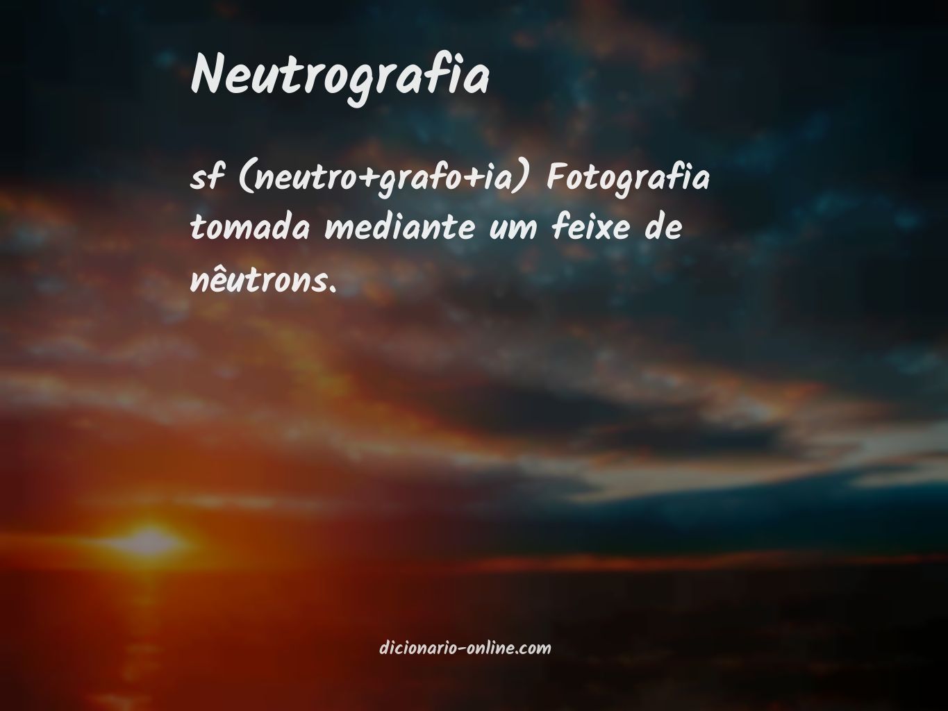 Significado de neutrografia
