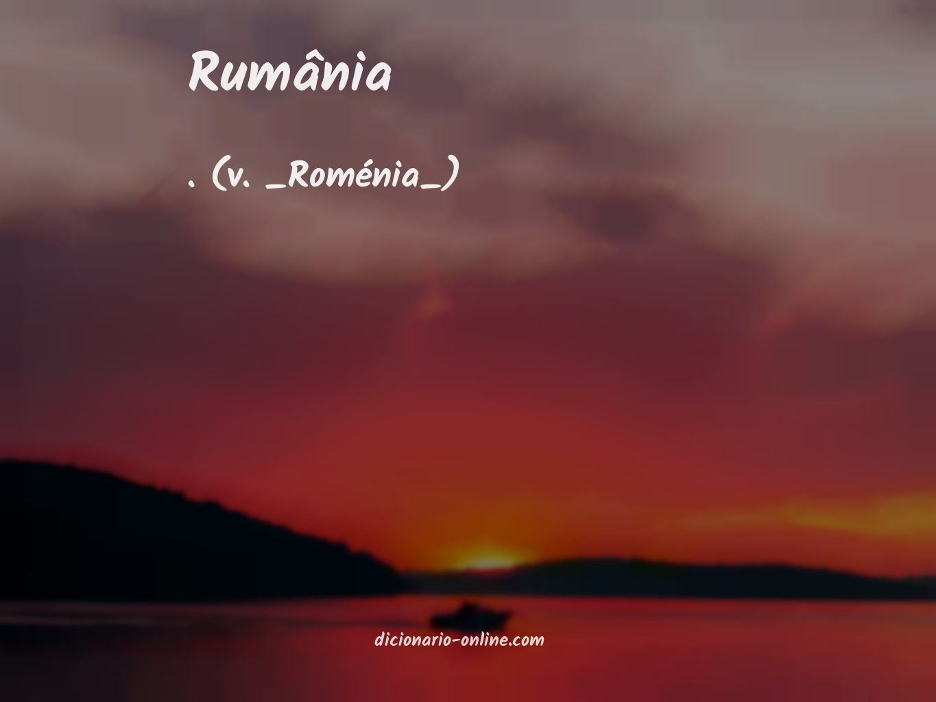 Significado de rumânia