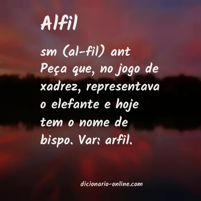 Significado de alfil