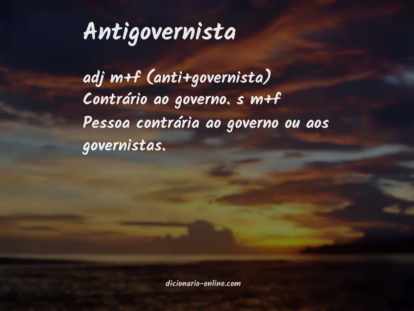 Significado de antigovernista