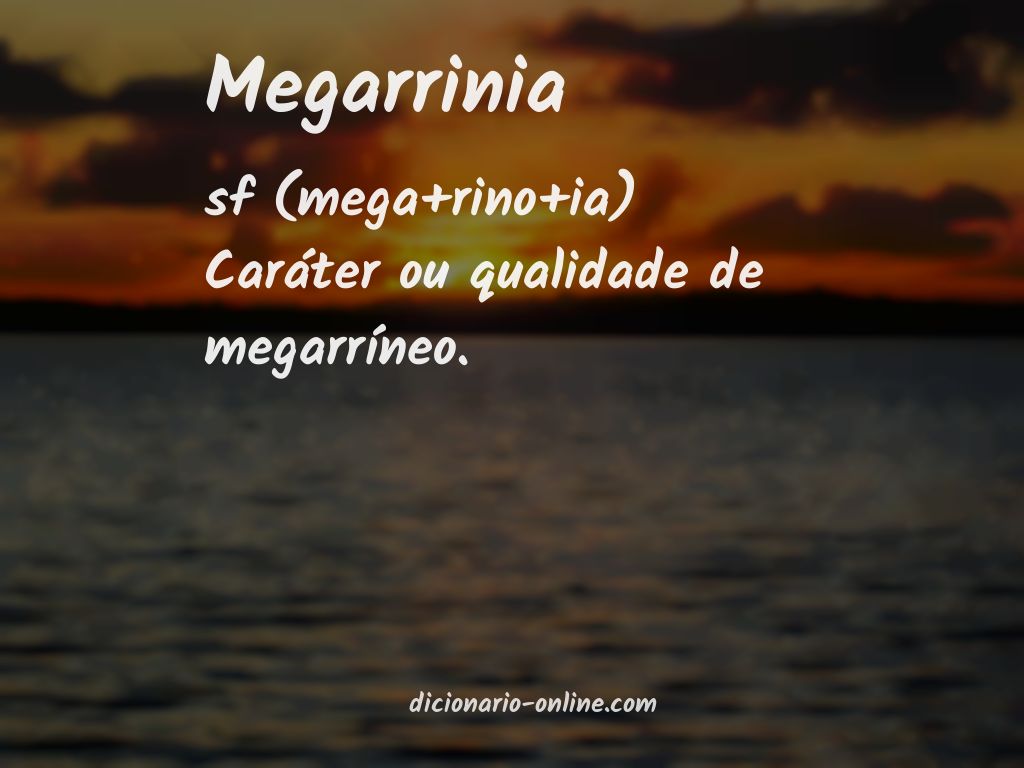 Significado de megarrinia