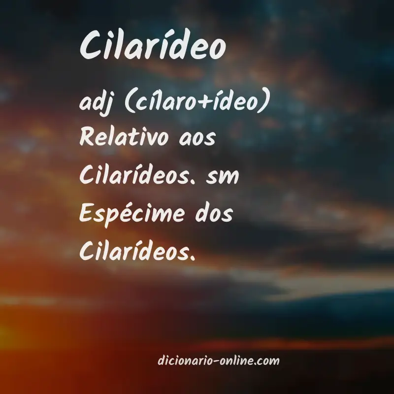 Significado de cilarídeo