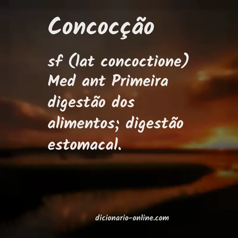 Significado de concocção