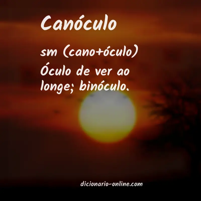 Significado de canóculo