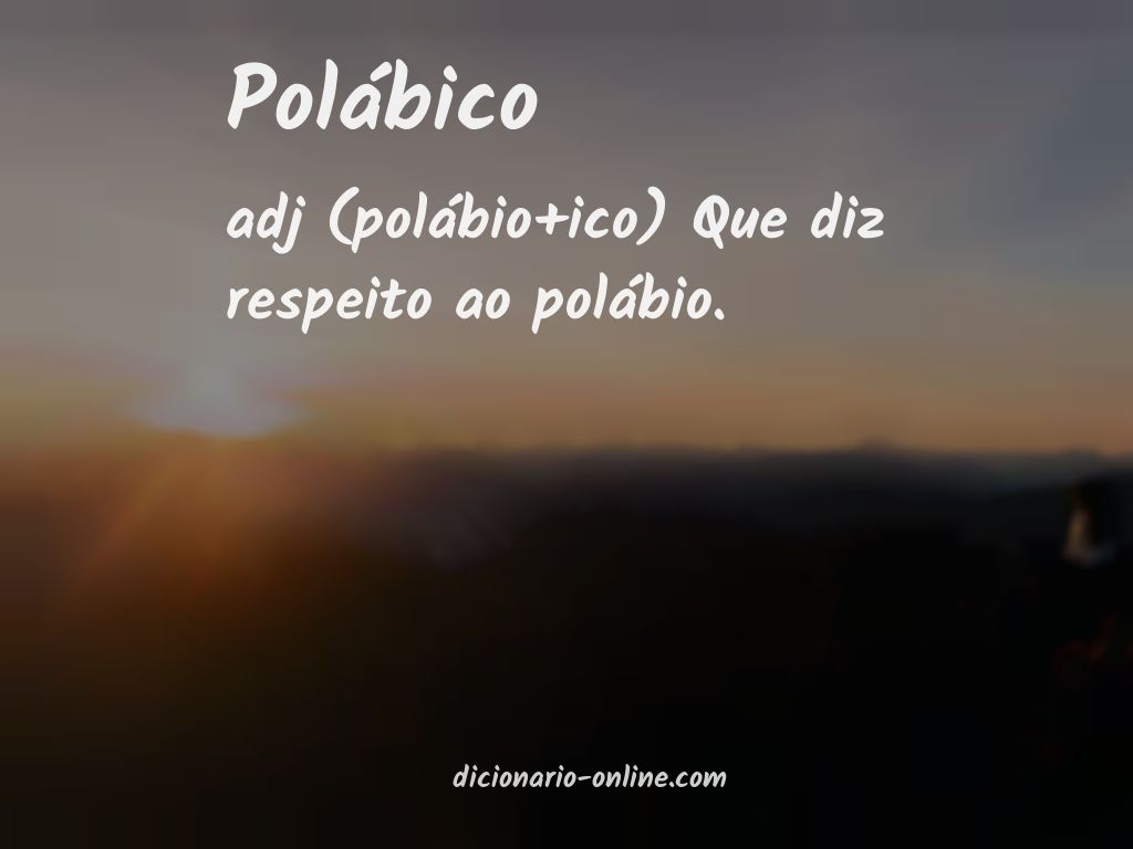 Significado de polábico