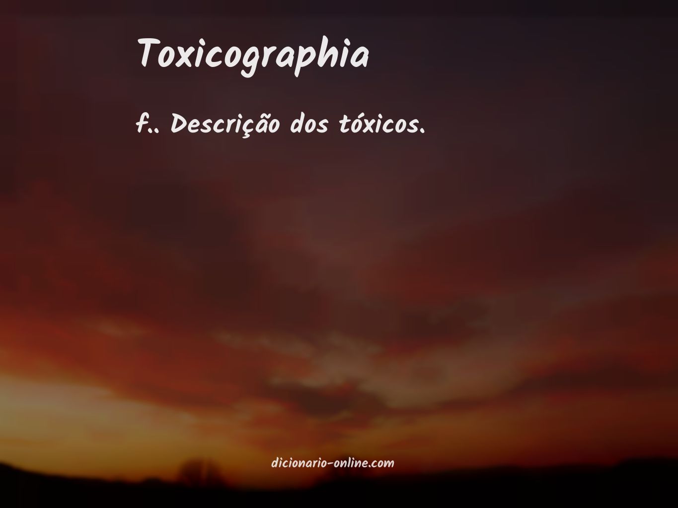 Significado de toxicographia