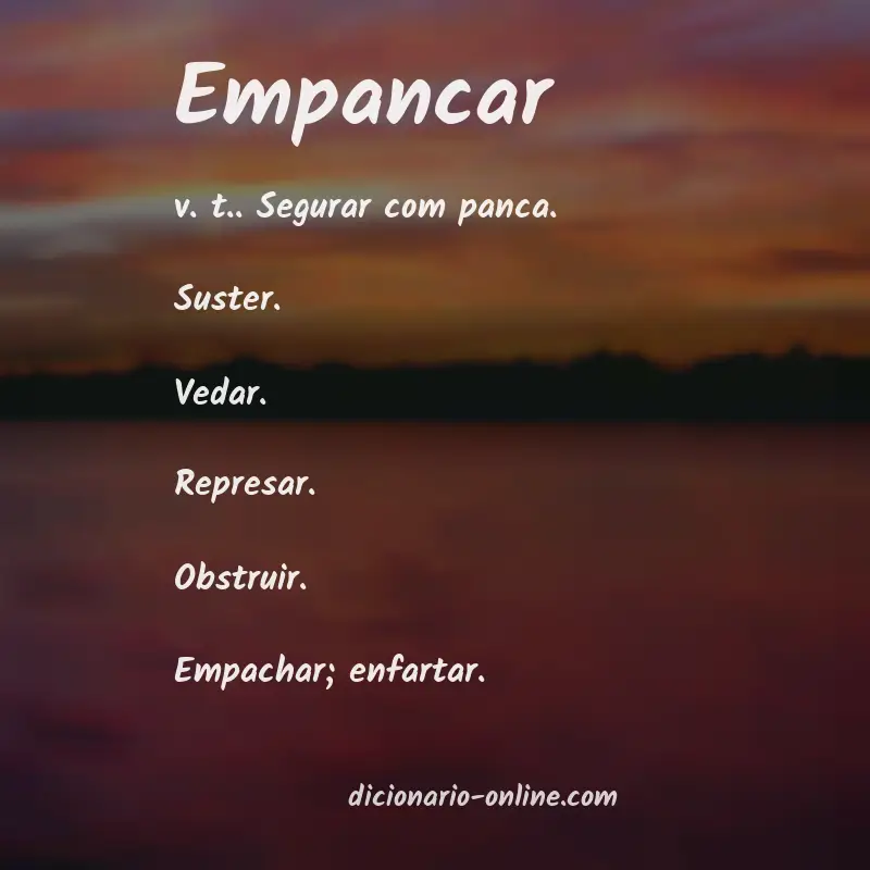 Significado de empancar