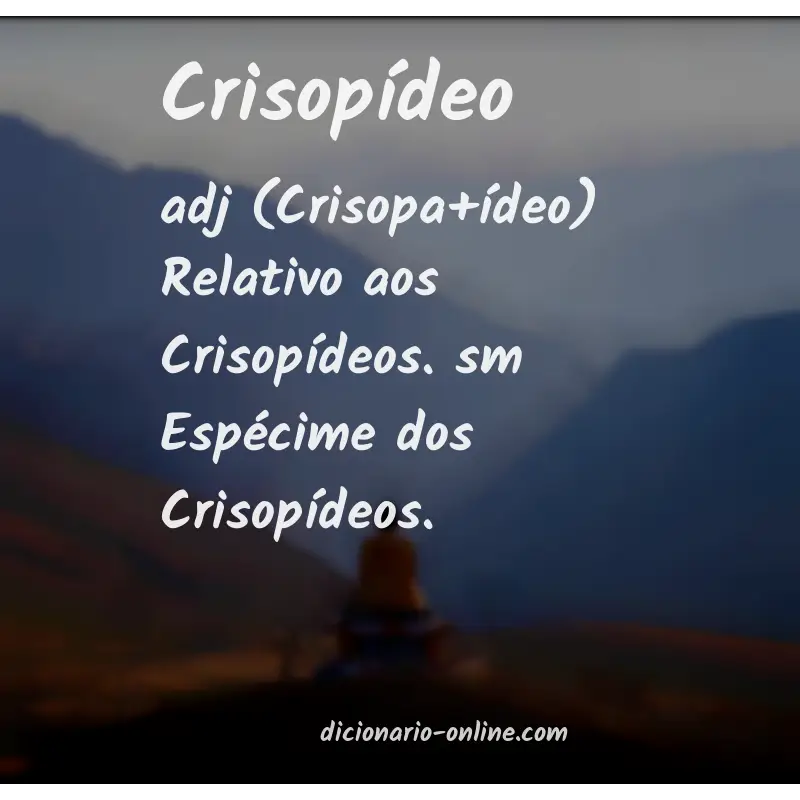 Significado de crisopídeo