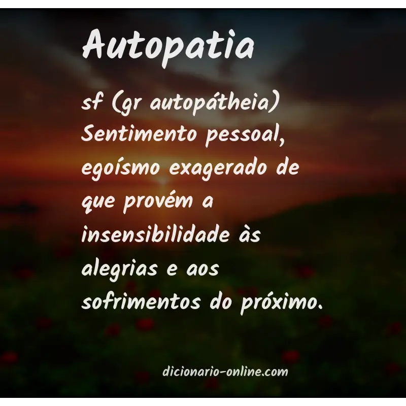 Significado de autopatia