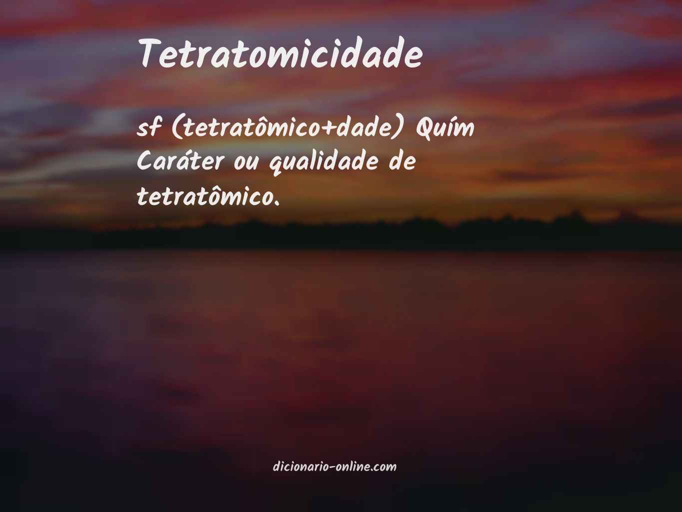 Significado de tetratomicidade