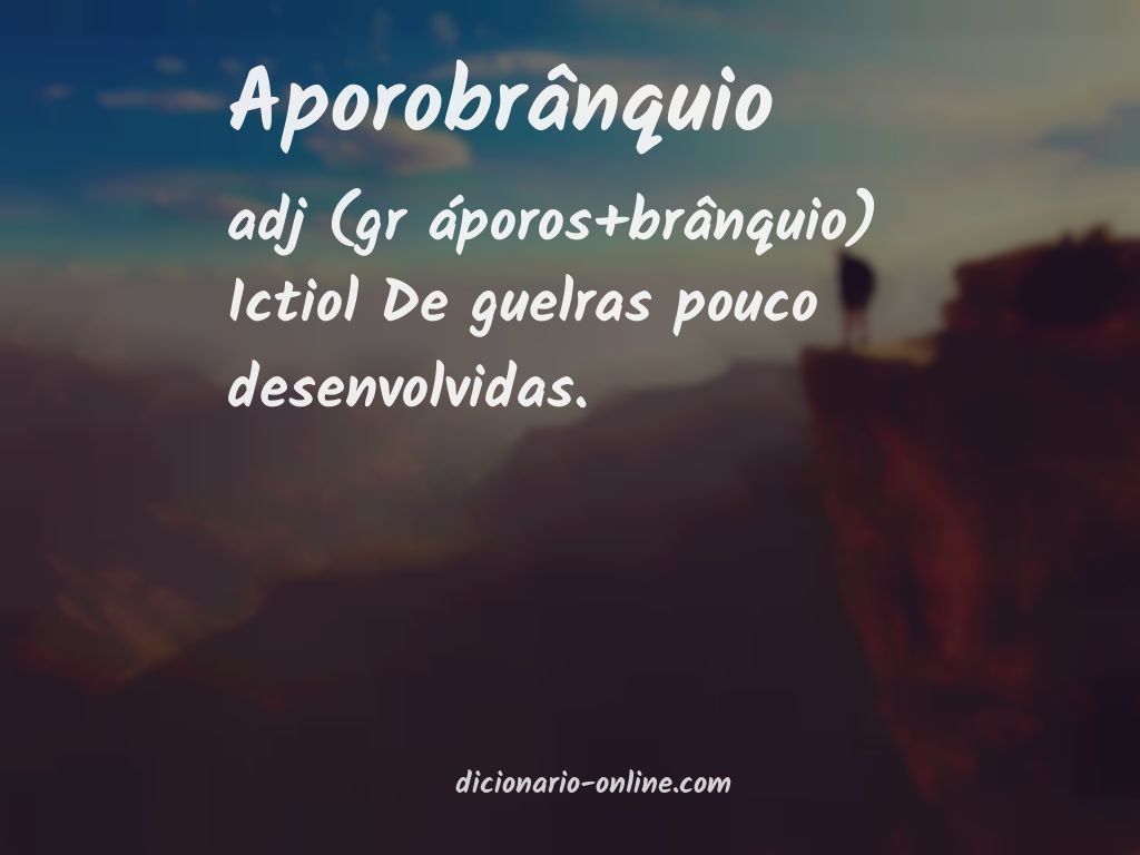 Significado de aporobrânquio