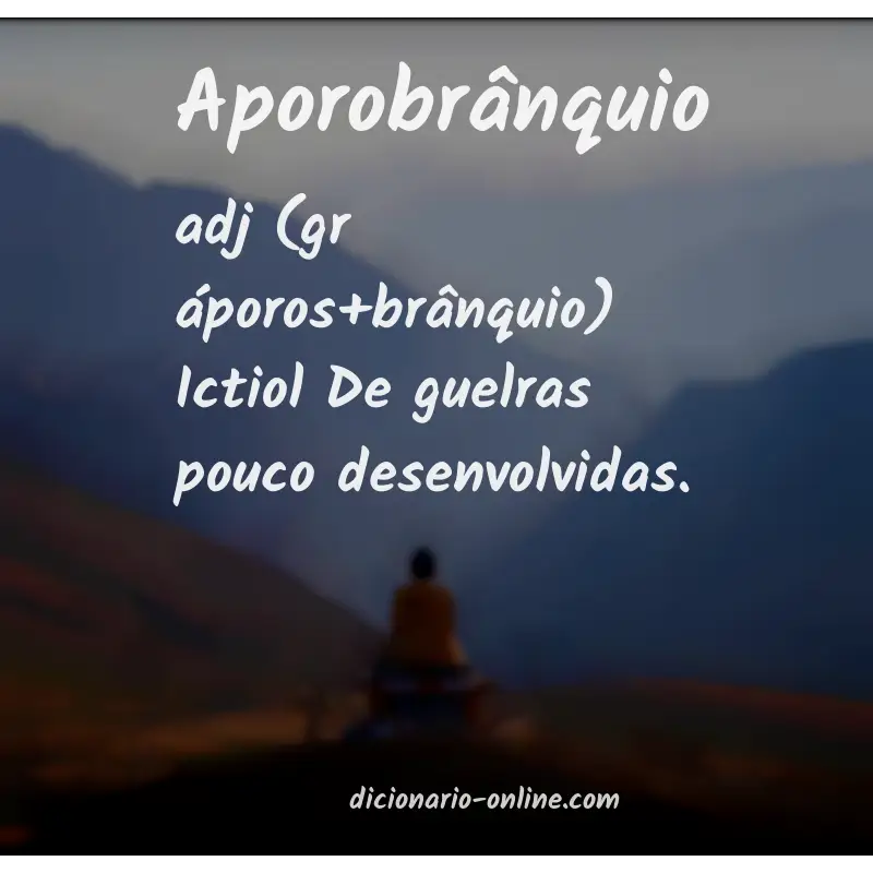 Significado de aporobrânquio